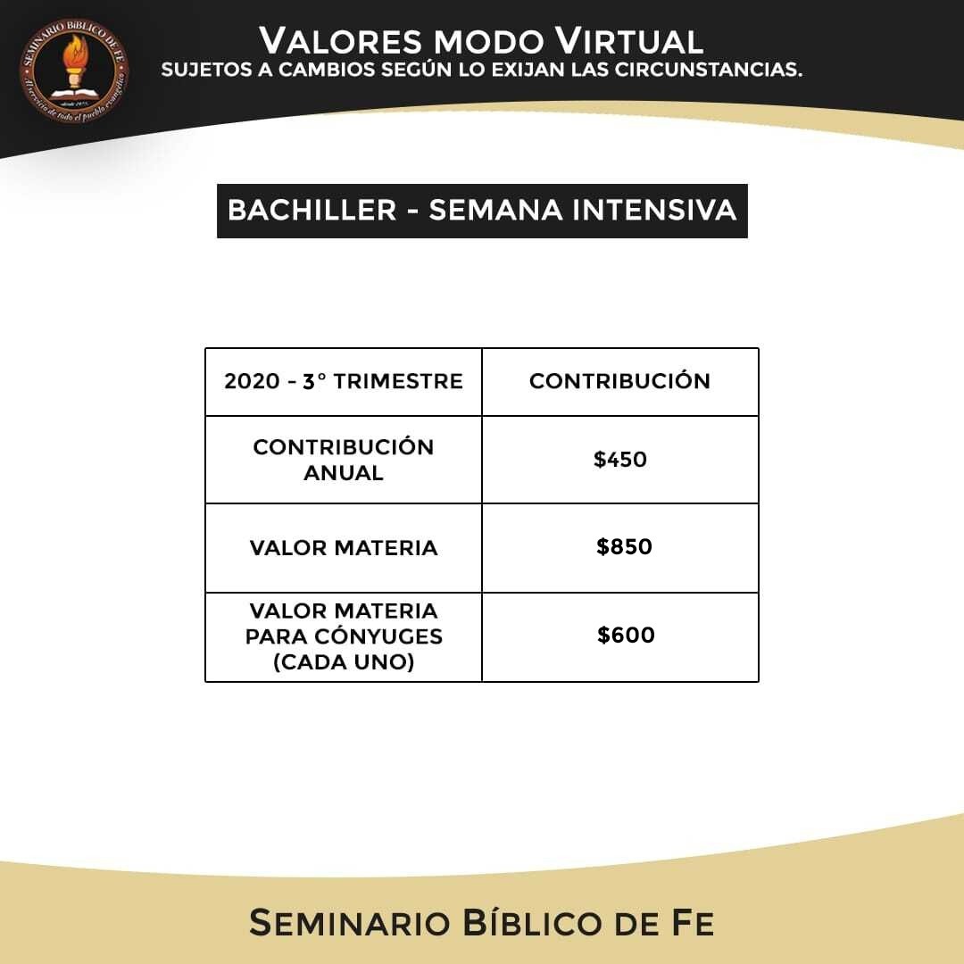 Bachiller - Intensivo